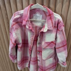 Zara Girls Plaid Jacket/Shacket, Size 8